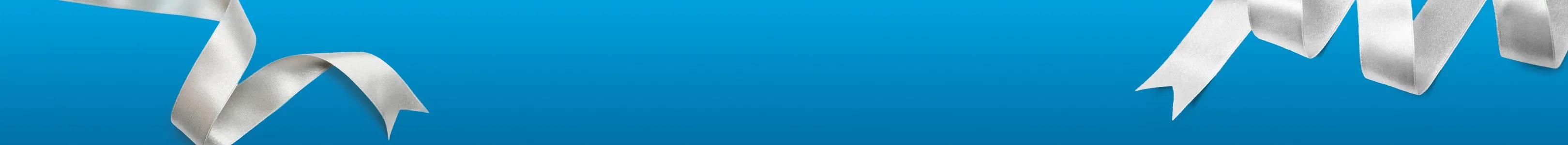 Silver ribbons on a blue background